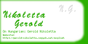 nikoletta gerold business card